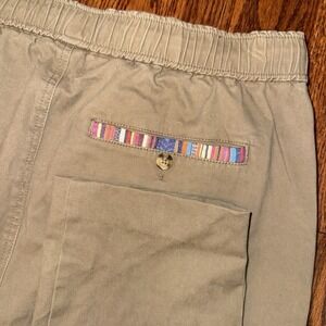 Wowie Rambler Pants Gobi Khaki Beige Stretch Mens Large Aztec Shorter Cropped